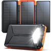 Kruilan 63200mAh Power Bank Solare con 3 Pannelli Solari e PD22,5W Ricarica Rapida: Batteria Esterna Wireless con 6 Uscite, Torcia SOS e Display Digitale, Ideale per Campeggio e Attività Outdoor