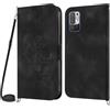 Netany Cover per Xiaomi Redmi Note 10 5G/ Poco M3 Pro con Cordino, Flip Portafoglio Custodia in Pelle, [2 Porta Carte][Chiusura Magnetica],Custodia Libro Antiurto Cover con Laccio (Nero)