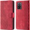 CaseGla Cover per Oppo A56 / A55 5G custodia portafoglio Rosso | Blocco RFID, 3 scomparti carte, 1 tasca banconote, Chiusura magnetica, Supporto, Pelle PU flip cover per Oppo A16 4G