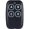 Dpofirs Copia a 4 Tasti Telecomando Clonazione in Metallo Telecomandi Copia Automatica Duplicatore, Telecomando per Apprendimento Telecomando Portatile Universale Senza Fili per la Porta del Garage 'auto