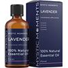 Mystic Moments | Olio essenziale di lavanda 100 ml - olio naturale per diffusori, aromaterapia e massaggio miscele senza OGM vegano