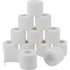 Tocone 12 Rotoli Benda Elastica Bendaggio Adesiva Coesiva Benda Nastro Elastico Autoadesivo Salvapelle Sport Nastro Bendaggio Sportivo per Mani, Piedi, Ginocchia, Braccia 5cm x 4.5m (Bianco)