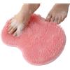Generic Silicone Foot Scrubber Mat, 2025 New Shower Foot Back Scrubber Massage Pad with Suction Cups Non-Slip Exfoliating Shower Pad (Pink)