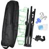 LeeQinersw Supporto per Flebo Portatile con 4 Ganci Rimovibili Design Pieghevole E Altezza Regolabile Materiale Resistente Adatto a Casa Viaggi E Strutture Sani, con La Sirena a Uncino