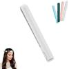 Aicoyiu Mini ferro arricciacapelli a doppio scopo, piastra per capelli e bigodino 2 in 1, senza fili, portatile, da viaggio, per donne, mini ferro arricciacapelli USB a doppio scopo (bianco)