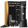 RAXMETRY Manscape, rasoio elettrico 3 in 1, rasoio elettrico per inguine, IPX7, impermeabile, per bagnato/asciutto, versatile, per palla/barba/naso, ricaricabile tramite USB, per naso e naso, argento