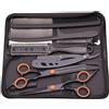 Generisch Set professionale di forbici da parrucchiere, taglio di capelli da parrucchiere, taglio di capelli da parrucchiere, taglio professionale, modellatura, cura, set di forbici da parrucchiere per