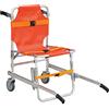 Xingfx EMS Sedia per scale pieghevole in lega di alluminio, 2 ruote, portata 159 kg, con cinghia regolabile, sedia di emergenza per anziani, pazienti, paralizzati (giallo)