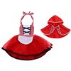 IMEKIS Neonato Bambina Cappuccetto Rosso Costume Carnevale Vestito da Festa Fiaba Principessa Halloween Cosplay Vestire Fantasia Compleanno Servizio Fotografico Abito Mantello con Cappuccio Set