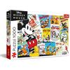 Trefl - Disney Mickey Mouse, Nel mondo di Topolino - Puzzle 1000 Pezzi - Puzzle con i personaggi delle fiabe Disney, Collage Retrò, Topolino, Puzzle classico per adulti e bambini di età superiore