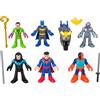 Imaginext Fisher-Price Imaginext DC Super Friends - Set Deluxe da collezione, contiene 6 personaggi e 3 accessori da battaglia, Power Pad per lanciare i missili incluso, giocattolo per bambini, 3+ anni, HXF94
