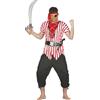 FIESTAS GUIRCA | Costume Pirata d'Oltremare Adulto (52-54/L) - Camicia, Fascia Testa, Cintura e Pantaloni - Costumi da Corsaro e Bucaniere per Halloween, Carnevale e Feste in Maschera - Uomo