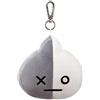 Aurora World BT21 Official Merchandise by, VAN Plush Key Clip, 61339, Grey & White