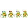 Jada Teenage Mutant Ninja Turtles 2.5 4-Pack Keychain Collectible Die-Cast Figure, Toys for Kids and Adults