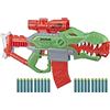 NERF DinoSquad Rex-Rampage Motorized Dart Blaster, 10-Dart Clip, 20 freccette ufficiali, 10-Dart Storage- T-Rex Dinosaur Design
