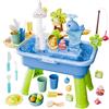 Generico Tavolo Sabbia e Acqua | Tavolo d'Acqua Bambini | Lavello Multifunzionale per Lavare i Piattis Set tavoli Gioco acquas Bambini | Gioco Pesce Estivo all'aperto | Giocattoli sensoriali Acqua