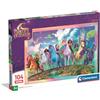 Clementoni - Puzzle per Bambini 104 Pezzi, 6+ Anni, Illustrazione Netflix Unicorn Academy, Idea Regalo, Made in Italy, 48,5x33,5 cm, 25098