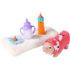 NASSMOSSE Set di 5 maialini realistici in silicone, mini bambola maialino con animali di stoffa per bambini