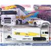 Mattel -Camion di trasporto Hot Wheels Team Transport LB-Silhouette GT Nissan 35GT-RR Ver.2 Flipsider, colore bianco n. 56