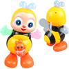 Generico Ape Cartone Animato Con Luce E Musica, 13,5x11x20cm PP Balla Canta Ape Musicale Con Luce, Compatto E Leggero, Per Natale, Pasqua, Per Riempire Cestini, Viaggi, Casa, Scuola