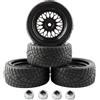 GDOOL Set di 4 pneumatici da 12 mm per auto radiocomandate, 1:10, 1:12, 1:16, per auto radiocomandate HSP 94122 94123 94103 3850 3851 FW06 RC auto (nero)