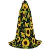 OXbnmm Bellissimo mantello con cappuccio per adolescente, girasole, piccolo, cosplay, strega, vampiro, mago, ballo in maschera, palcoscenico