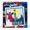 Ravensburger - CreArt Serie Trend Quadrati, Marvel Spiderman, Dipingere con i Numeri, Kit Pittura, Idea Regalo Donna o Uomo, 14+ Anni, 20x20 cm