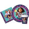 Ciao Kit Party Tavola Disney Encanto per 24 persone (88 pezzi: 24 piatti Ø23cm, 24 bicchieri 200ml, 40 tovaglioli 33x33cm)