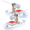 BESTonZON Set da 2 Kit Fai da Te per Nave Giocattolo a Vapore, Modellismo da Realizzare, Materiale Legno e Vetro, per Creatività in Scrivania
