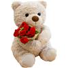 Siuwddee Orsacchiotto Peluche Con Rosa, 30/38CM Orsacchiotto Peluche, Orso Di Peluches Per San Valentine, Adorabile Orso Peluches Per Bambini, Ragazzi, Ragazze, Compleanno, Natale, San Valentine