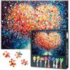 TISHIRON Puzzle per adulti 1000 pezzi - Albero della vita - Premium 1000 pezzi puzzle per adulti, albero a forma di cuore con macchie colorate Jigsaw Puzzle con opere d'arte vivaci, 27,5 x 19,6