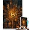 LKSDCBOT Puzzle per adulti 1000 pezzi Matrice Bitcoin Fatto di carta，Adatto a persone dai 14 anni in su gioco di sfida unico Migliorare l'amore tra le coppie。misurare：38x52cm/14.96x20.47pollice