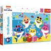Trefl, Puzzle Happy Baby Shark, 24 maxi pezzi, per bambini dai 3 anni in su