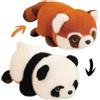 Firulab Peluche reversibile panda e panda gigante, panda ribaltabile fronte-retro reversibile, simpatico panda peluche panda e panda gigante peluche regalo per bambini e adulti