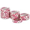 POKEO Fiches Poker Laser Las Vegas 11,5g Insert Metallo - Confezione 25 Fiches, Valore $5000 Rosa - Texas Hold'em Blackjack Ricarica Poker