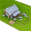 Outland Models Ferrovia Paesaggio Paese Fattoria Fienile w Accessori N Scala 1:160