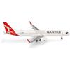 Herpa Modellino aereo Qantas Airbus A321XLR - VH-OGA Great Ocean Road, miniatura in scala 1:500, da collezione, senza supporto, in metallo