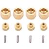 VGEBY Adattatore Esagonale RC Adattatore Esagonale, Combinatore Adattatore Esagonale Esagonale Ruota in Ottone 7MM per Axial SCX24 AXI900811/24 Parti di Aggiornamento per Auto RC