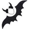 CARTOON Set accessori per travestimento da diavolo ali e cerchietto nero costumi halloween