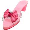 Amagogo Scarpe da Principessa, Pantofole, Decorazioni, Giocattoli, Travestimenti, Tacchi per Bambini, 1 Paio, per Giochi di Ruolo, Feste a Tema, Accessori per, Rosa con Fiocco