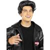 Funidelia | Parrucca anni 50 per uomo Anni 50, Rock and Roll, Grease, Decenni - Accessori per Adulto, accessorio per costume - Nero