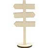 Creotime Creativ Company Tavola di legno Frecce su piede, 12 cm