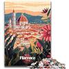 NYANBFKEA Puzzle da 1000 pezzi raffigurante la città di Firenze, Italia, per adulti e adolescenti, sfida difficile antistress per la decorazione della casa per 14+ anni (26x38cm)