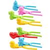 Generic Strumento per creare palle di neve, 8 pezzi, clip con manico, divertente e rotondo, strumento per creare palle di neve per bambini e giocatori in spiaggia