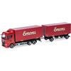 Herpa Modellino camion MAN TGX GM autotreno con casse mobili Emons, miniatura in scala 1:87, da collezione, Made in Germany, in plastica
