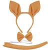 Zkydhbd 1/3/4/5/6 Canguri Costumi Bambini Cosplay Canguri Orecchio Fasce Coda Archi Naso Coda Guanto Costume Animale Accessori
