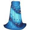 Yyoretp Celeste note musicali Stampa Mantello con Cappuccio Lungo Mantello per Bambini con Carnevale Halloween Cosplay Costume