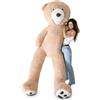 MKS Orso Peluche Gigante 260 cm con Rivestimento Lavabile Zip Duratura | Pupazzo Grande, Regalo Perfetto per Tutte le Occasioni, Orsacchiotto e San Valentino