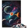 SIBREA Puzzle al neon del sistema solare 1000 Pezzi, Puzzle di cartone per adulti e bambini, Dimensioni: 26x38 cm