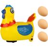 Generico Gallina elettrica per pulcini: gallina che depone le uova, giocattolo per galline, camminata educativa creativa per ornamenti pasquali | Ideale per i bambini che giocano a casa, per la scuola materna,